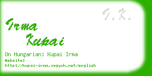 irma kupai business card